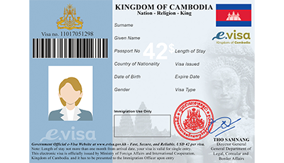 Royal Government of Cambodia reduces e-Visa fees